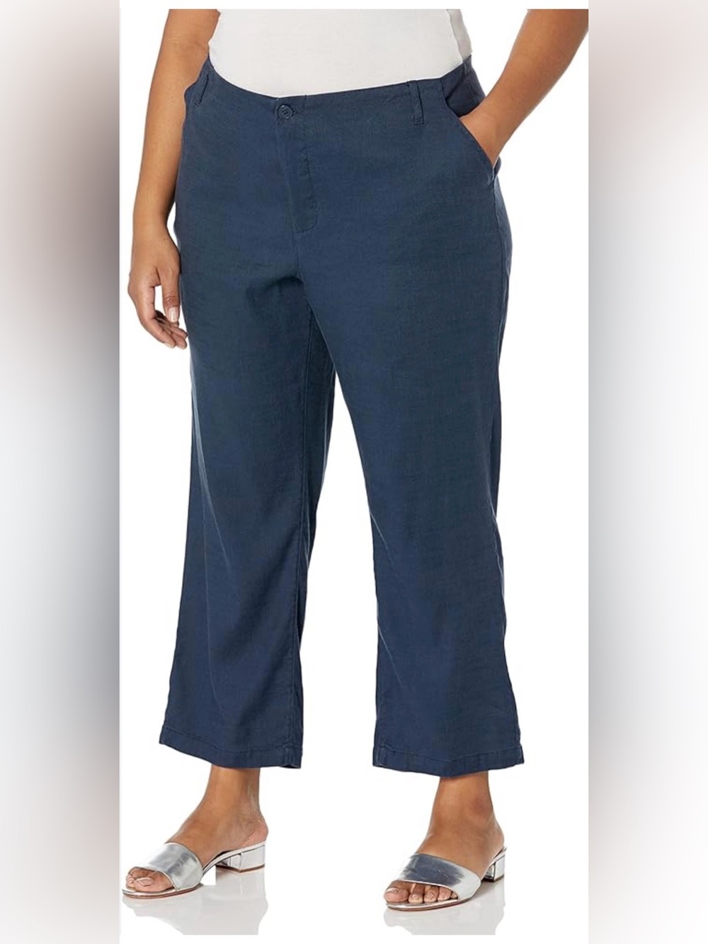 NYDJ 16W women’s Navy Flat-Front Chinos